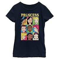 Disney Princess Nine Box Girls Short Sleeve Tee Shirt