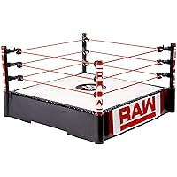 Mattel WWE Superstar 14-inch Ring with Authentic Logo, Flexible Ropes & Spring-loaded Mat for Bouncing Action [Amazon Exclusive]