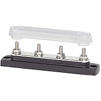 Blue Sea Systems 2307 150 Amp Common BusBar with 4 studs and a cover, With Cover, 150A