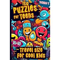 Puzzle Book for Teens 12-16: Travel Sized Activities & Brain Teasers with Word Search, Cryptograms, Mazes, Crosswords & More for Clever Kids