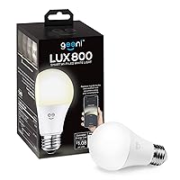 LUX 800 Smart Wi-Fi LED Dimmable White Light Bulb (2700K) – A19, 60-Watt Equivalent – No Hub Required – Works with Amazon Alexa, Google Assistant