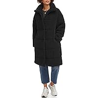 Levi's Women's Long Length Patchwork Quilted Teddy Coat