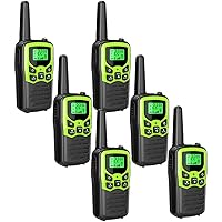Walkie Talkies, MOICO Long Range Walkie Talkies for Adults with 22 FRS Channels, Family Walkie Talkie with LED Flashlight VOX LCD Display for Hiking Camping Trip (Green, 6 Pack)