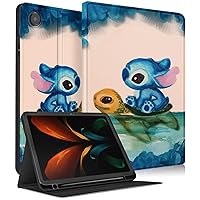 for Galaxy Tab A8 Cases 10.5 inch 2022 for Girls Kids Teen Boys Women Girly Cute Cartoon Design Covers Stand Folio Smart Fashion for Samsung A8 Tablet Case SM-X200 SM-X205 SM-X207,Turtle
