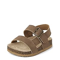 The Children's Place Baby-Boy's and Newborn Flat Buckle Sandals