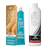 WELLA colorcharm Demi Permanent Hair Color, Adds Gloss & Color Richness, Gray Coverage, 9NA Light Natural Ash Blonde + 10 Vol. Developer