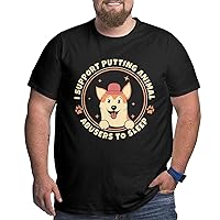 I Support Putting Animals Abusers to Sleep T-Shirt Mens Funny Tees Big Size Short Sleeve Workout Cotton T
