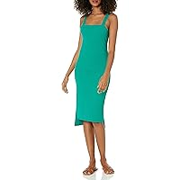 The Drop Women's Amelia Square-Neck Strappy Bodycon Midi Tank Dress