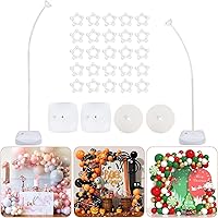 AerWo Balloon Arch Kit 8FT & 6FT, Half Arch Balloon Stand with Base, Bending Column Backdrop Tower Stand Kit for Floor, Durable Balloon Arch Frame for Birthday Wedding Graduation Party Decorations