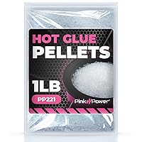 1lb Hot Glue Pellets Hot Melt Glue for Crafting - Skillet Glue for Floral and Crafts for Pink Power Hot Glue Pot PP220 Hot Glue Pillow Cubes Adhesive for Mini Glue Skillets