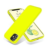 OTOFLY iPhone 11 Case,Ultra Slim Fit iPhone Case Liquid Silicone Gel Cover with Full Body Protection Anti-Scratch Shockproof Case Compatible with iPhone 11 (Fluorescent Yellow)