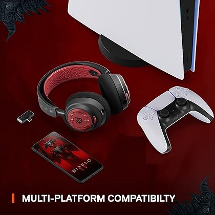 SteelSeries Arctis Nova 7 Wireless Multi-Platform Gaming Headset – Diablo IV Edition – Dual Wireless 2.4 GHz & Bluetooth – 38 HR Fast Charge Battery – Free in-Game Item - PC, PS, Mac, Mobile, Switch