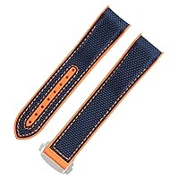 TIOYW Nylon Leather Rubber Watch Strap Fit For Omega Seamaster For Omega With Folding Buckle Luxury Bracelets Watch Accessories Parts 20mm, 19mm, 21mm, 22mm