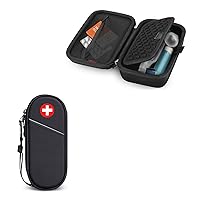 SITHON EpiPen Medical Carrying Case Insulated and MEDMAX Hard Shell Case for Asthma Inhaler