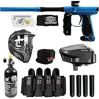 Maddog Empire Mini GS Full Auto Paintball Gun Marker w/HPA Tank, Empire Halo Too Loader, Thermal Anti-Fog Paintball Mask Goggle, Neck Protector, 4+3 Harness & (4) Pods Starter Package