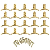 20pcs 90° Angle Support Spring Hinge Hardware Accessories for Small Jewelry Wine Case Watch Box Wooden Lid (Gold)