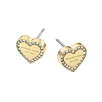 Michael Kors Gold-Tone Stud Earrings for Women; Stainless Steel Earrings; Jewelry for Women