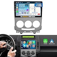 [8 Core 4G+64G] Android 13 Car Stereo for Mazda 5 2007-2012 with Wireless Apple Carplay Android Auto,9'' Touchscreen Mazda 5 Car Radio with WiF/GPS,Bluetooth,FM/RDS Radio,SWC+AHD Backup Camera
