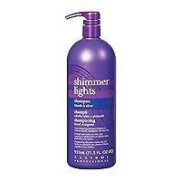 CLAIROL PROFESSIONAL Shimmer Lights Purple Shampoo, 31.5 fl. Oz Neutralizes Brass & Yellow Tones For Blonde, Silver, Gray & Highlighted Hair Packaging May Vary