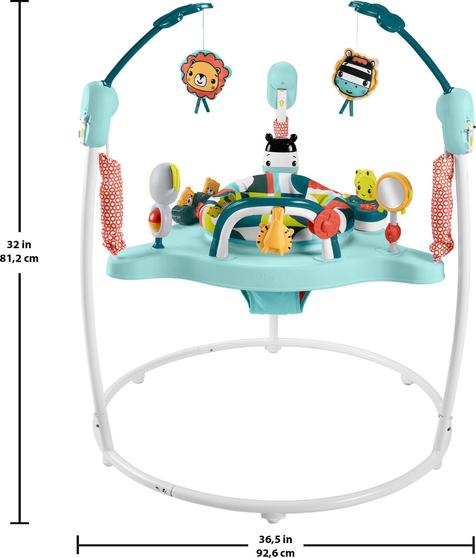 Fisher-Price Baby Bouncer Colorful Corners Jumperoo Activity Center with Music Lights Sounds & Developmental Toys