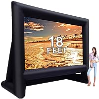 18 feet Inflatable Outdoor Projector Movie Screen - Package with Rope, Blower, Tent Stakes - Portable,Great for Outdoor and Indoor Party Backyard Pool Watch Movies