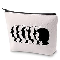 ZJXHPO DR Who Merchandise Dr Who Cosmetic Bag Doctor Movie Makeup Bag With Zipper Who TV Show Toiletry Bag (black white)