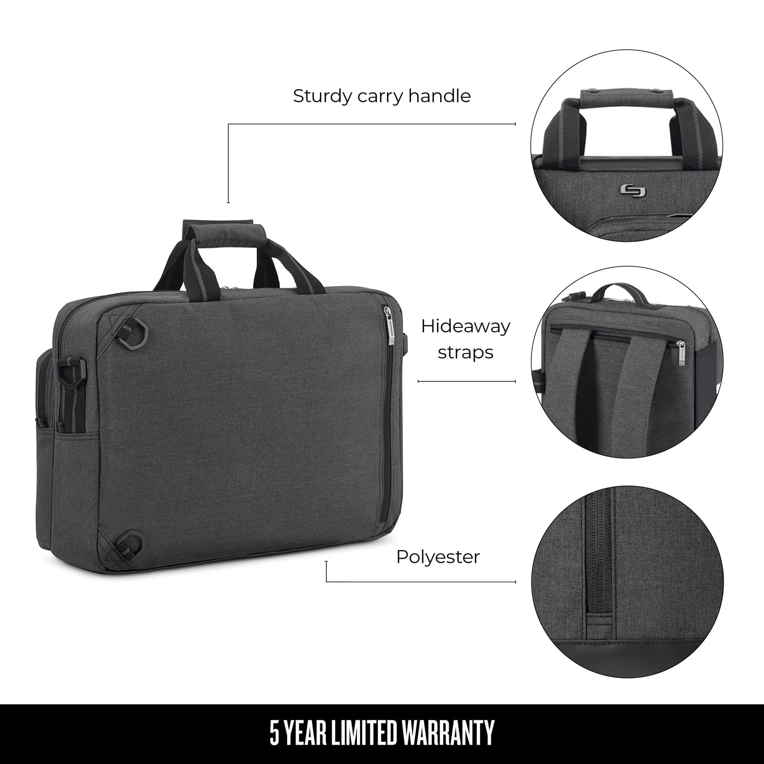 Solo New York Urban Carrying Case (Briefcase) for 15.6