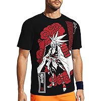 Anime Shaman King T Shirt Mens Summer O-Neck Shirts Casual Short Sleeves Tee