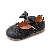 WILLFUN Toddler Little Girls Mary Jane Flats Bowknot Princess Dress Ballet Shoes Non-Slip Soft Sole School Party Girl’s Shoes