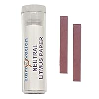 Neutral Litmus Paper [Vial of 100 Test Strips] for Acidity/Alkalinity Testing