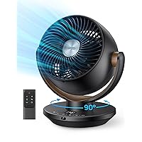 Dreo Fan for Bedroom, Desk Air Circulator Fan with Remote, 11 Inch Table Fans for Whole Room, 60ft Powerful Airflow, 120° Manual +90° Oscillating Fan, 4 Speeds, 8H Timer, Quiet Fan for Office, Home