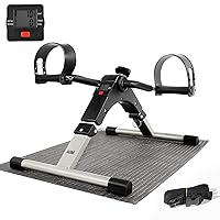AGM Mini Exercise Bike, Foldable Pedal Exerciser with Display Adjustable Resistance for Home Workout Fitness Cycle Training
