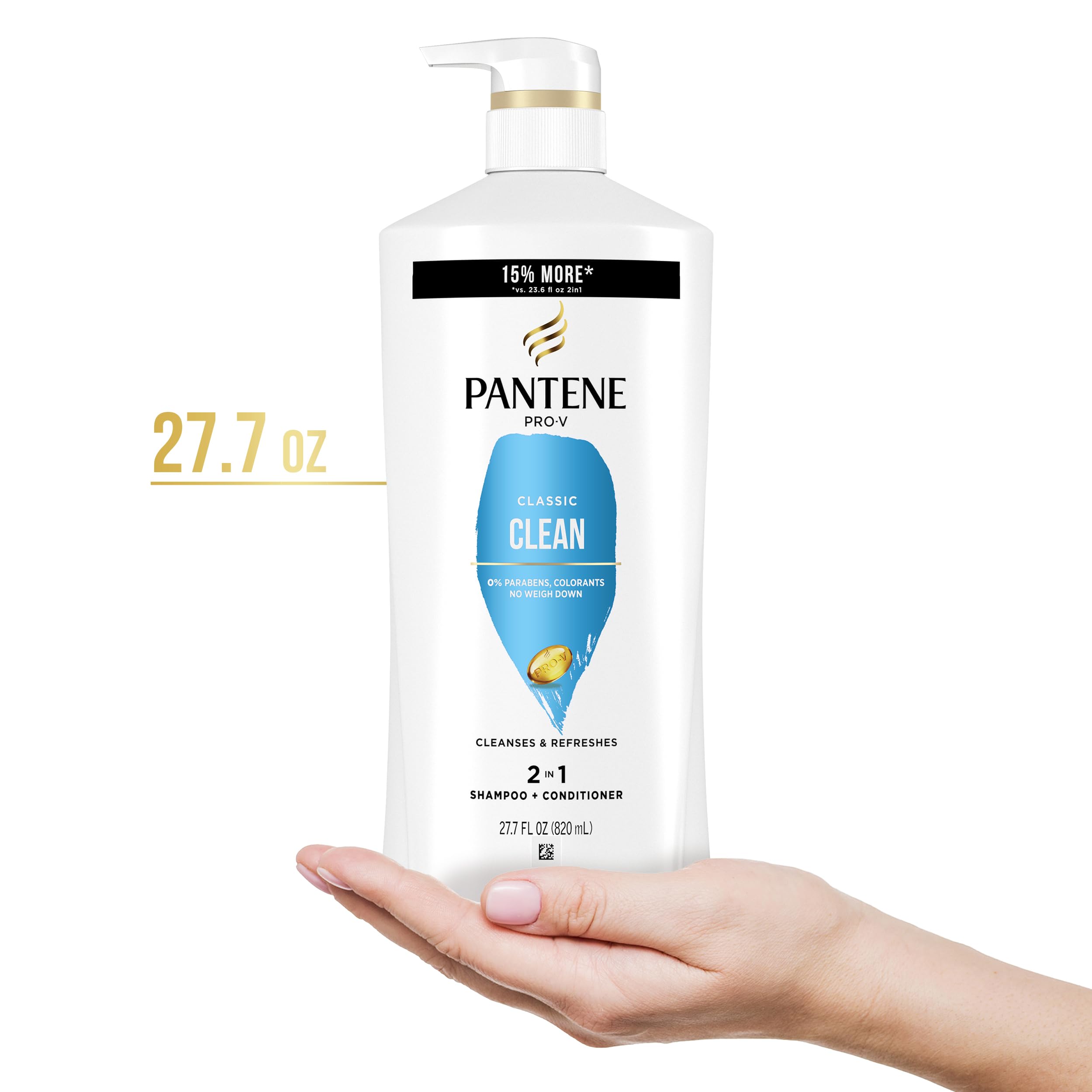 Pantene 2-in-1 Shampoo and Conditioner Twin Pack with Hair Treatment Set, Classic Clean, 1 Set