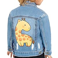 Cute Giraffу Toddler Denim Jacket - Art Print Jean Jacket - Unique Denim Jacket for Kids