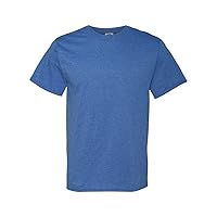 Mens 5 oz. 100% Heavy Cotton HD T-Shirt(3931)-Retro HTH ROYAL-3XL-3PK