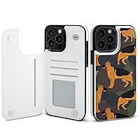 German Shepherd Phone Case with Card Slot Flip Wallet Case Card Holder Cover Compatible with