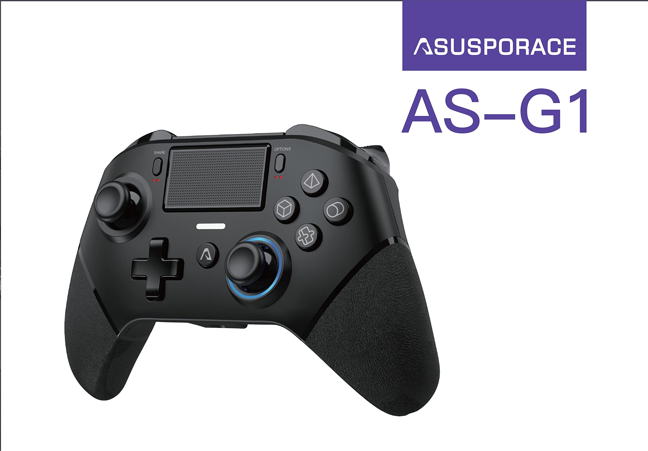 ASUSPORACE Wireless Controller for PS4 Slim/Pro/PC, Hall Sensor Trigger Dual Vibration Game PS4 Controller Pro Remote Gamepad Joystick for Playstation 4 Console[1 Pcs Pack]