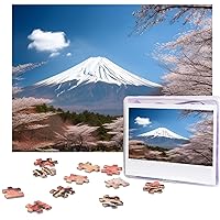 Mt. Fuji in Early Spring Puzzles Personalized Puzzle 500 Pieces Jigsaw Puzzles from Photos Picture Puzzle for Adults Family (20.4