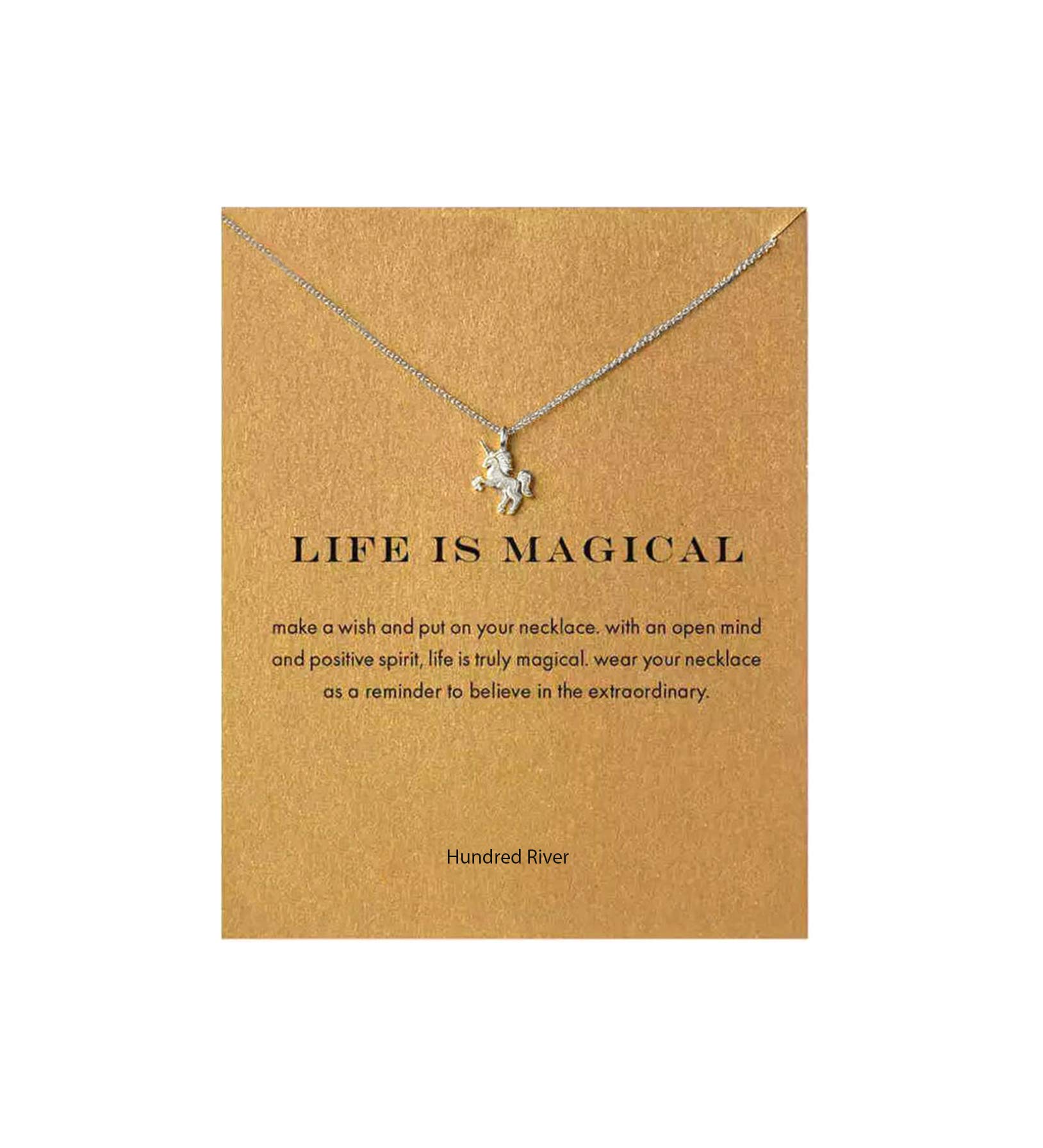 Baydurcan Friendship Anchor Compass Necklace Good Luck Elephant Pendant Chain Necklace with Message Card Gift Card