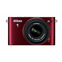Nikon 1 J3 14.2 MP HD Digital Camera System with 10-30mm VR and 30-110mm VR 1 NIKKOR Lenses (Red)