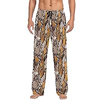 ALAZA Men's Tiger Orange Stripe Repeated Black Jungle Safari Sleep Pajama Pant