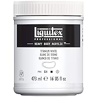 Liquitex Professional Heavy Body Acrylic Paint, 16-oz (473ml) Pot, Titanium White