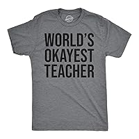 Worlds Okayest Teacher T Shirt Math Science English Gym Perfect Funny Tee