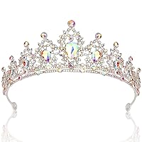 Didder Bridal Queen Tiara, AB Rhinestones Wedding Tiara for Women Silver Princess Crown for Girls Crystal Tiaras and Crowns for Women Tiaras for Girls Hair Accessories for Birthday Prom Costume Gift