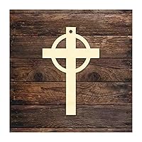 Unfinished Wood Religious Easter Cross Shape Wooden Scrapbooking DIY Handmade Crafts for Kids, Christian Scripture Wooden Cutouts for Handmade Gifts Decoration Holiday Party Supplies, 3PCS