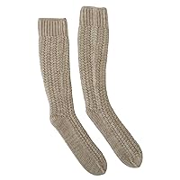 Dolce & Gabbana Beige Wool Knit Calf Long Women Women's Socks
