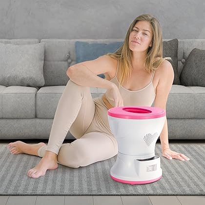 EXJIOTA Yoni Kit, Newest Steam Seat Yoni Pot with Remote Control and Steaming Herbs(20 Bags),100 PCS Disposable Seat Covers, Update Electric V Steam at Home Kit for Women Cleansing, Menstrual Support and Feminine Odor