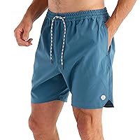 Free Fly Andros Men's Swim Trunks - UPF 50+ Sun Protection with Adjustable Fit, 7 Inch Inseam Swimming Shorts for Men