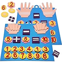 Felt Board Finger Numbers Counting Toy Teaching Aids Numbers Felt Board for Kids Felt Math Addition and Subtraction Teaching