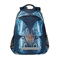 Color Butterfly Owl on Night Sky Backpacks Travel Laptop Daypack School Book Bag for Men Women Teens Kids